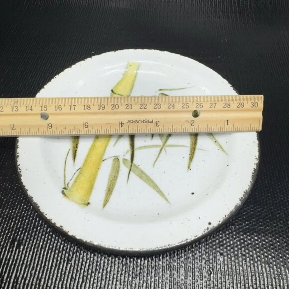 Midwinter Stonehenge Rangoon Dish Plate Set 2 Bamboo 7inch‎ Plates Dishes VTG